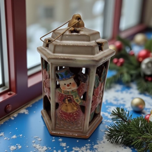 Yankee Candle Holder Ronnie Walter Christmas Kids and Kirkland Snowman Lantern - Picture 2 of 15